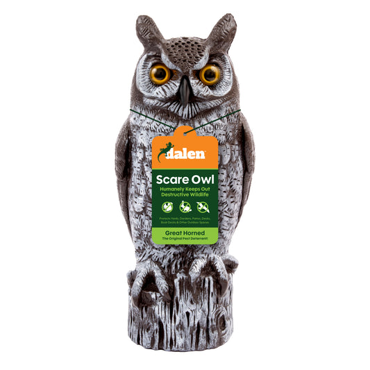 Dalen 16in Great Horned Owl Decoy Hand-Painted Bird & Pest Deterrent