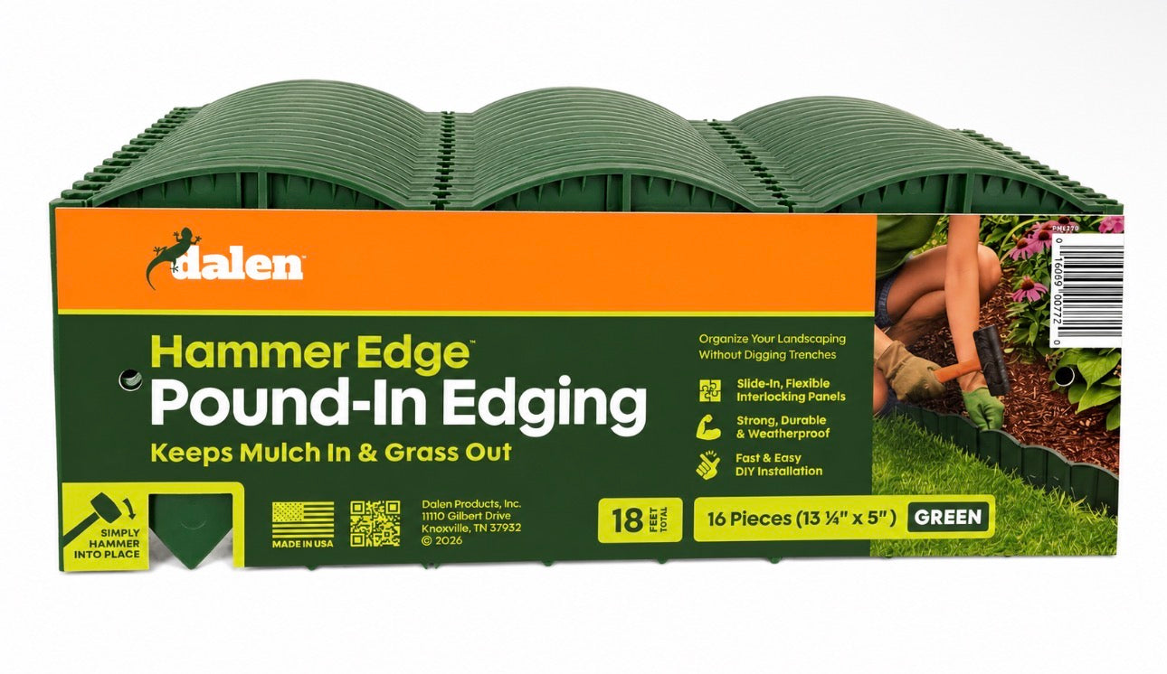 Dalen HammerEdge 18ft No-Dig Garden Border Edging 16-Piece Interlocking Kit