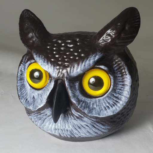 Replacement Rotating Owl Decoy Head - Wind Powered