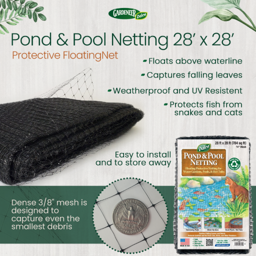 Heavy Duty Pond & Pool Netting - Floating & Reusable - Protect Fish & More