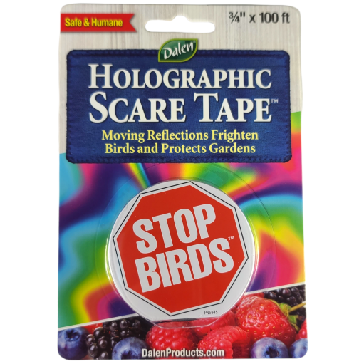 Holographic Scare Tape - 100 Ft. Full Spectrum Ribbons for Frightening & Protecting Birds