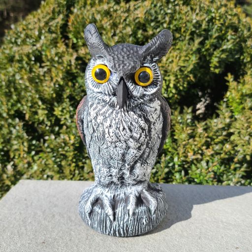 Dalen 10.6in Great Horned Baby Owl Decoy Bird Deterrent