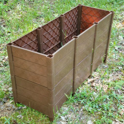 Square Foot Planter - Raised Bed Container Garden Kit - Faux Wood