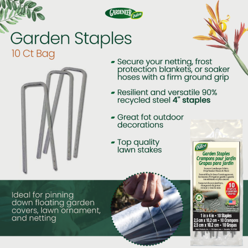 Garden Staples & Landscaping Pins - Durable Steel - Small Pack & Bulk Options