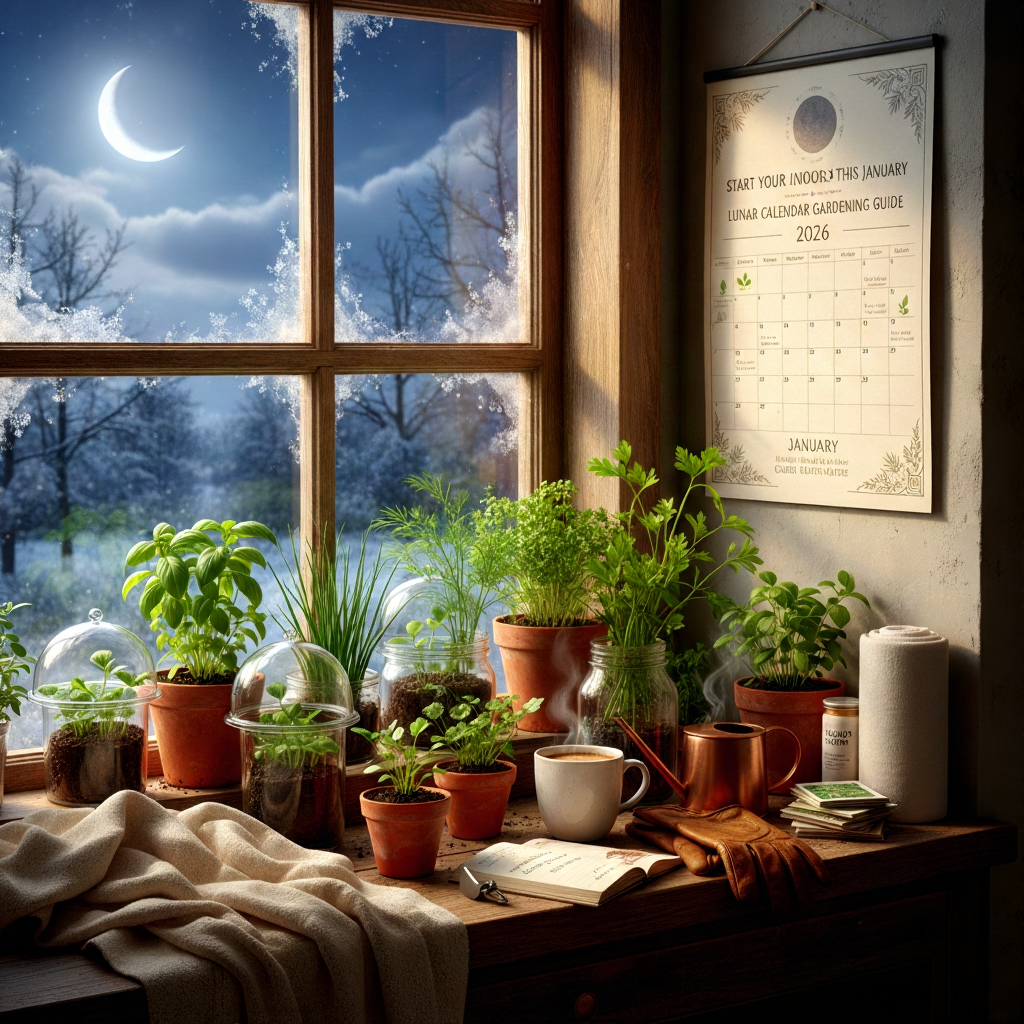 Start Your Indoor Herbs This January: Lunar Calendar Gardening Guide