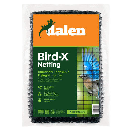 BIRD-X Protective Mesh Netting, Black Bird Barrier for Fruit Trees & Berry Bushes, by Dalen Products