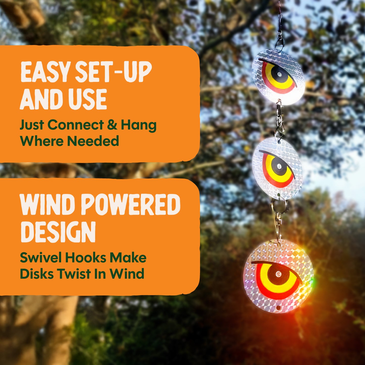 Dalen Guard'N Eye Reflective Scare Disks 4-Pack of 12 Bird Deterrent