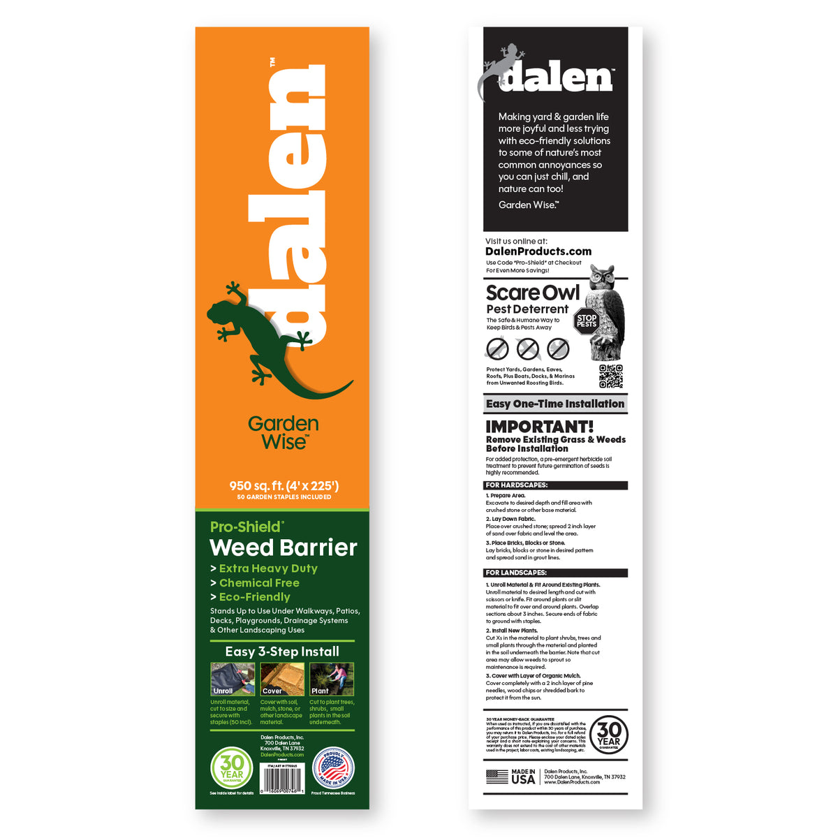 Dalen Pro-Shield 3ft x 50ft Heavy-Duty Hardscape Fabric for Patios & Walkways