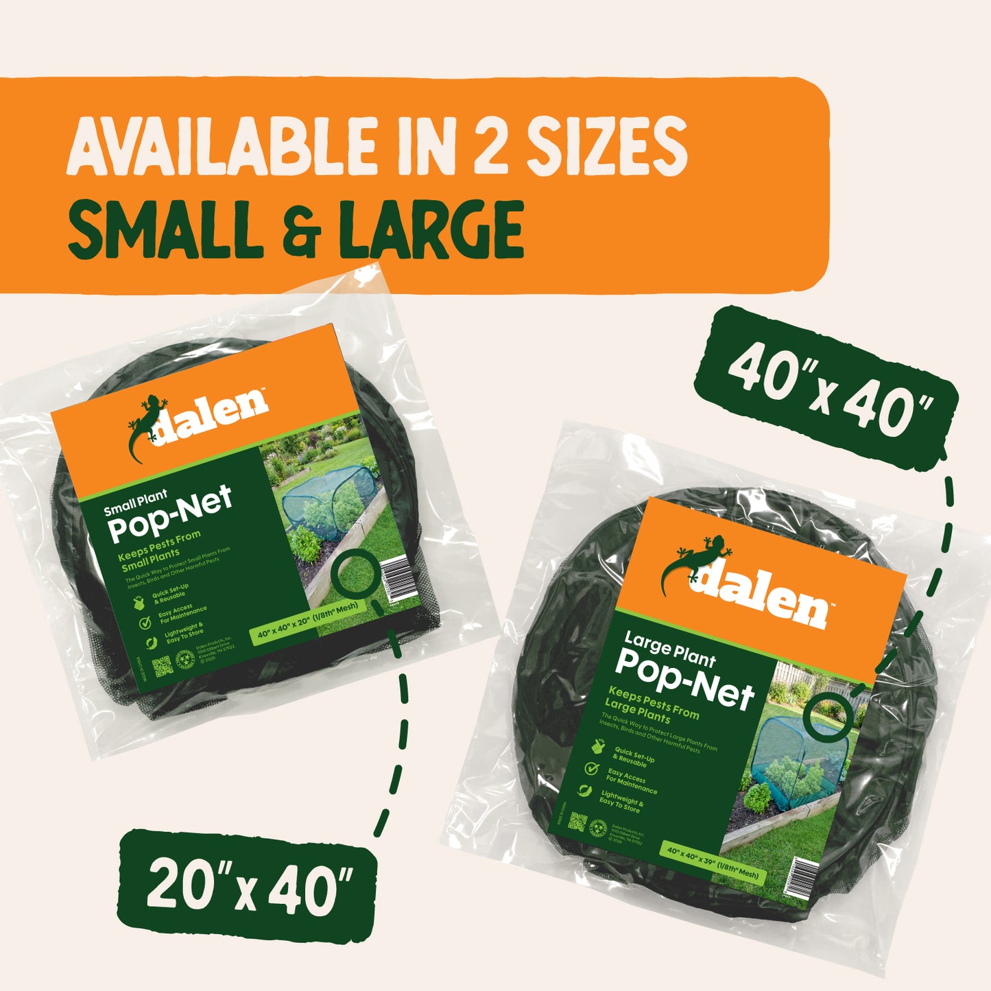Dalen Pop-Net Multi-Size Pop-Up Garden Screen Cover Pest & Hail Barrier