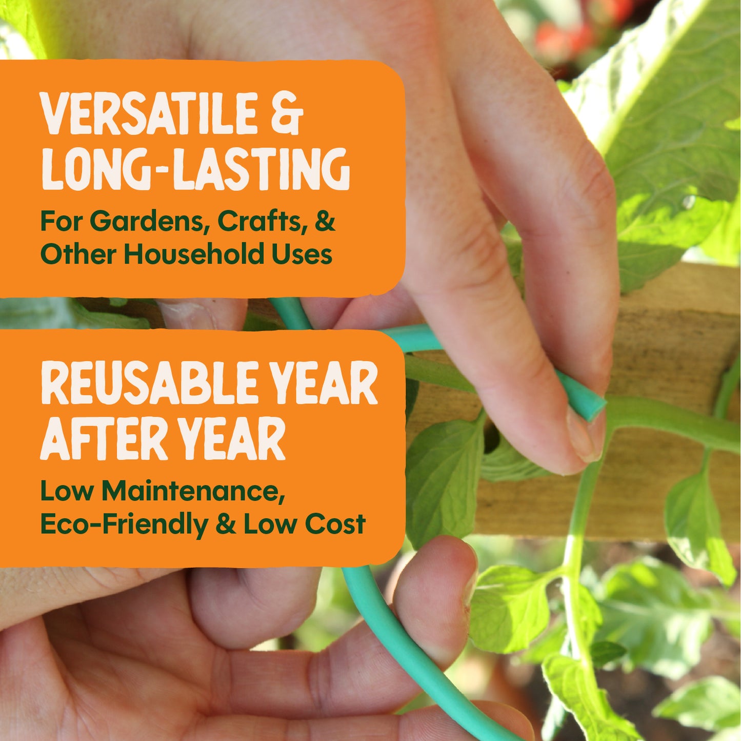 Dalen Reusable Soft Rubber Plant Ties for Delicate Vines and Trellis Support