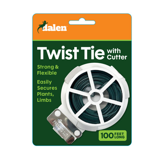 Dalen 100ft Twist Tie with Built-In Cutter for Plant Support