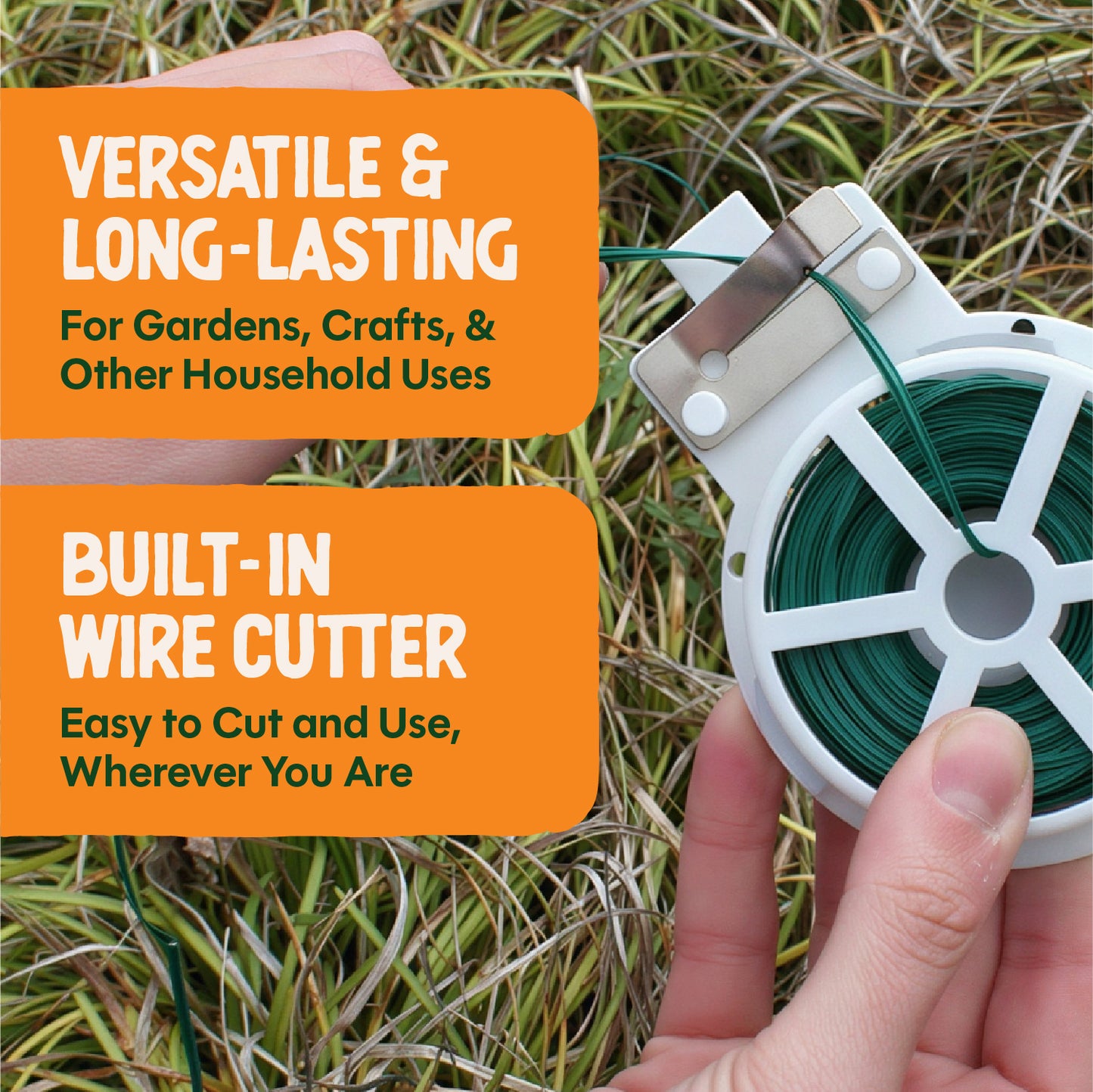 Dalen 100ft Twist Tie with Built-In Cutter for Plant Support