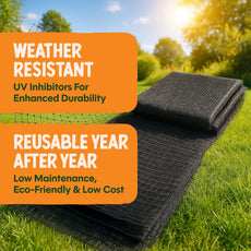 Deer-X Heavy-Duty Black Deer Netting, UV-Resistant Reusable by Dalen Products