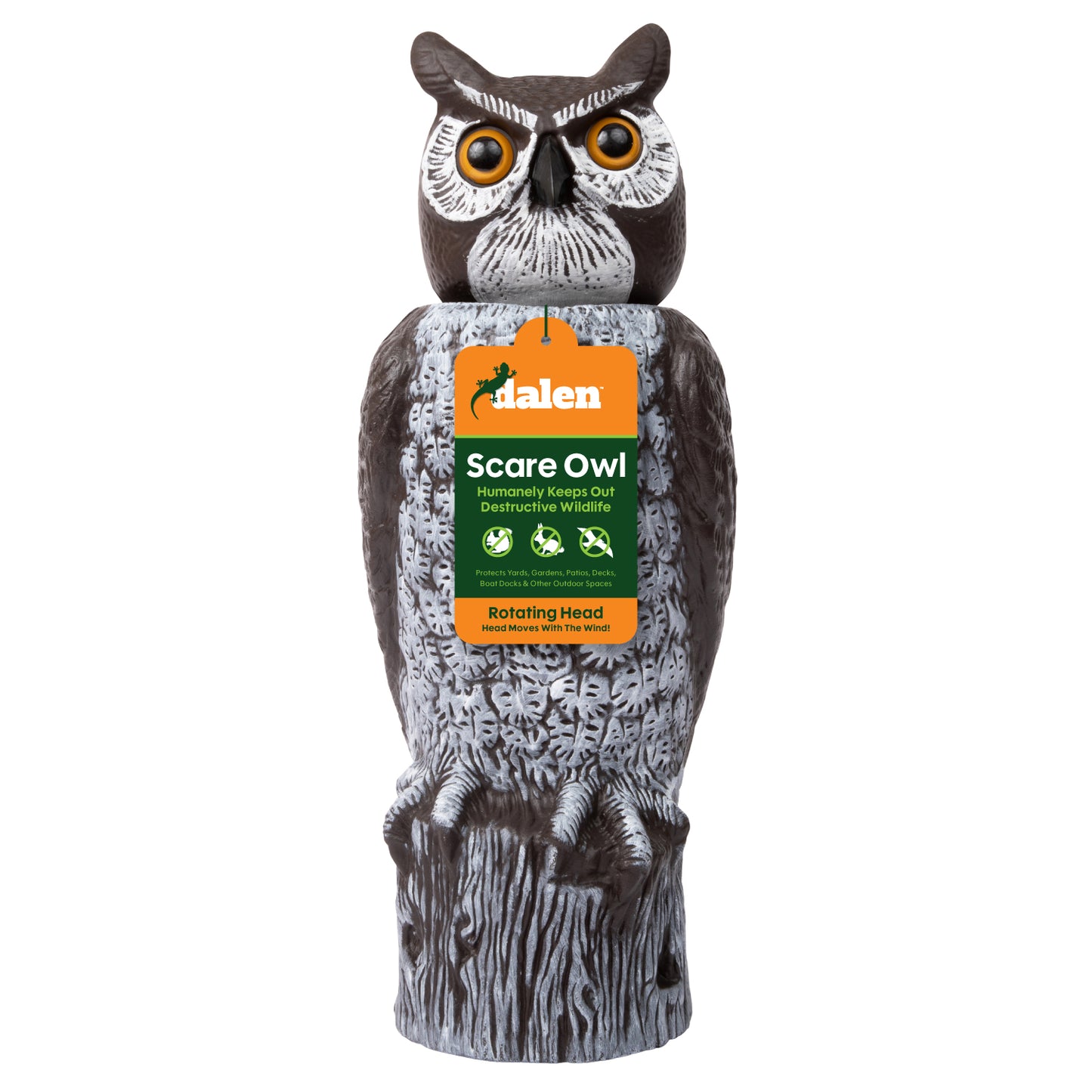 Dalen Scare Owl Combo 2-Pack Rotating and Great Horned Decoys