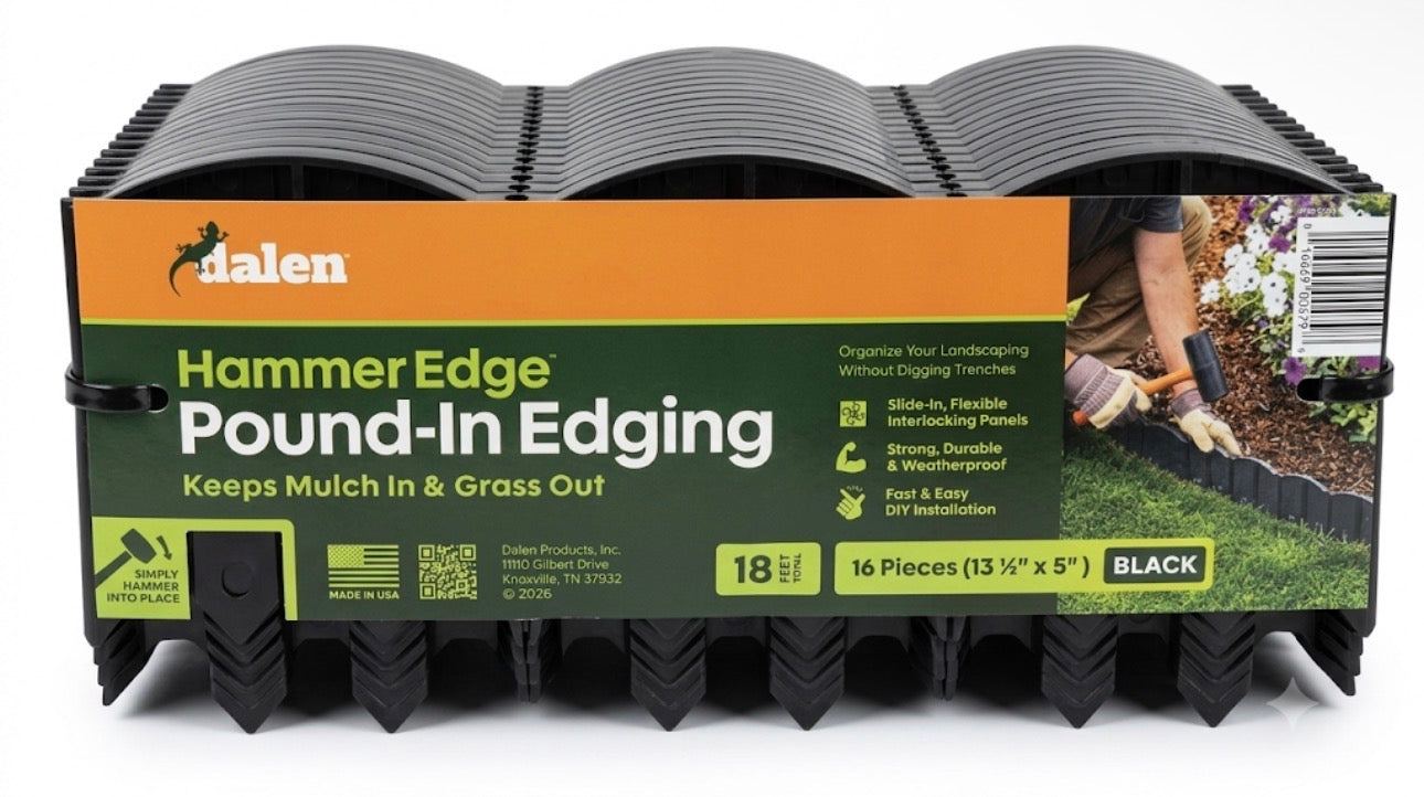 Dalen HammerEdge 18ft No-Dig Garden Border Edging 16-Piece Interlocking Kit