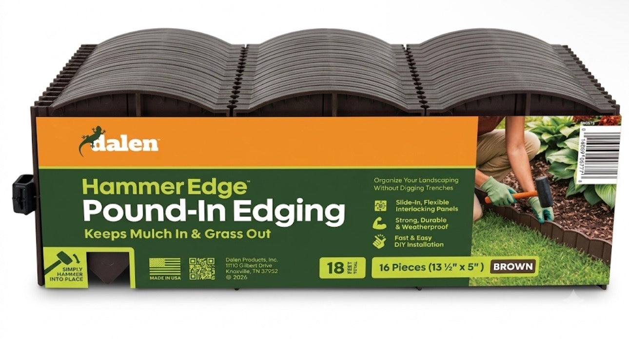 Dalen HammerEdge 18ft No-Dig Garden Border Edging 16-Piece Interlocking Kit