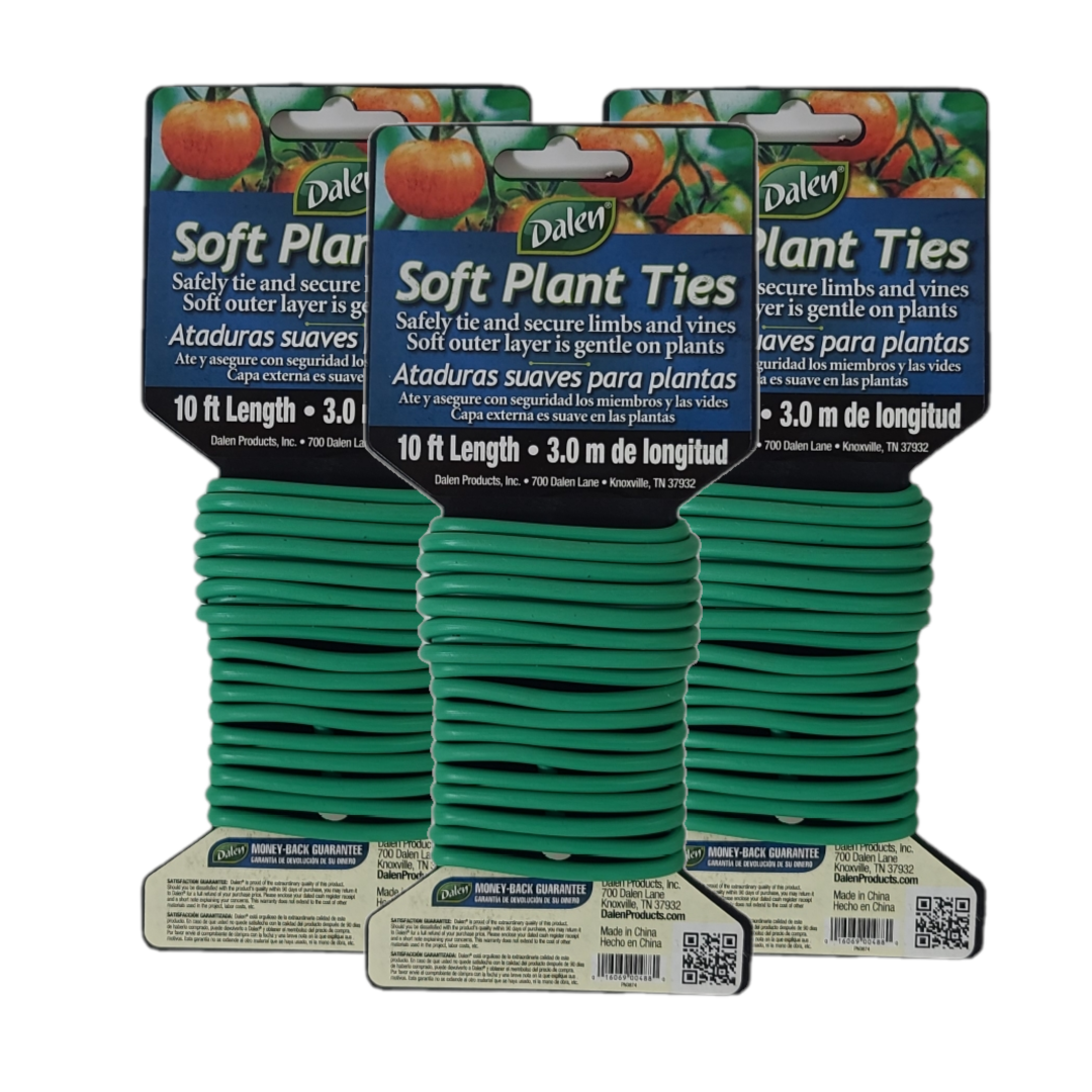 three pack of soft plant ties