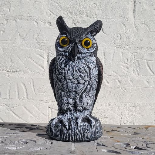 Dalen 10.6in Great Horned Baby Owl Decoy Bird Deterrent