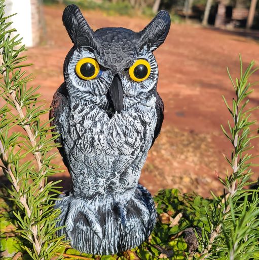 Dalen 10.6in Great Horned Baby Owl Decoy Bird Deterrent
