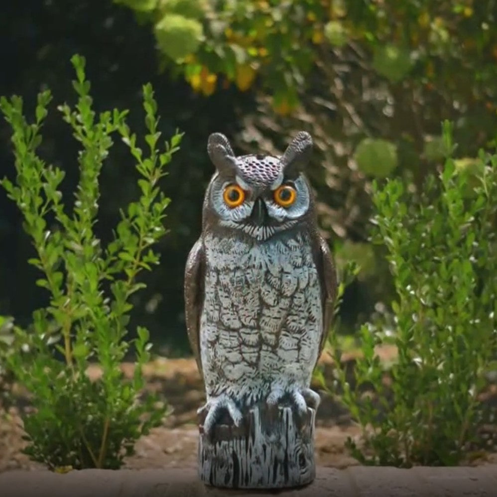 Dalen 16in Great Horned Owl Decoy Hand-Painted Bird & Pest Deterrent