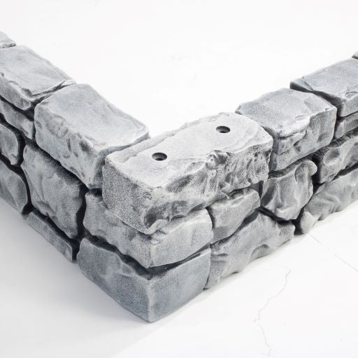 StoneWall Border Realistic Landscape &amp; Garden Edging - 10 Feet