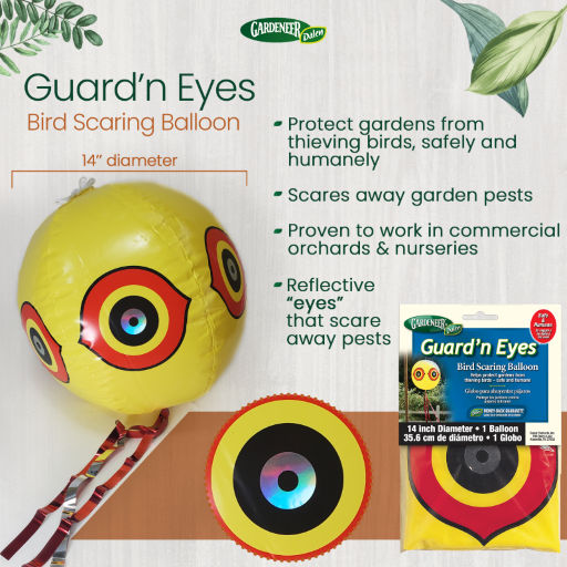 GUARD'N EYES - 14" Inflatable Reflective Bird Scare Balloon