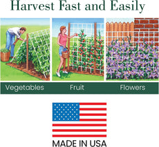 Trellis Netting Kit for Vertical Gardening – Tangle Free Nylon - 5/8 in Pole Structure - Includes Poles & Connectors