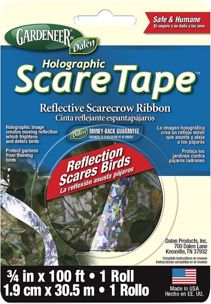 Holographic Scare Tape - 100 Ft. Full Spectrum Ribbons for Frightening &amp; Protecting Birds