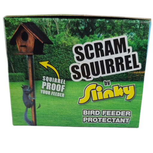 Scram, Squirrel by Slinky® Bird Feeder & Birdhouse Protectant