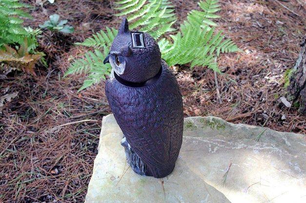 SOL-R Solar &amp; Wind Power Owl Decoy - 18&quot; Eco-Action Energy Scarecrow Bird