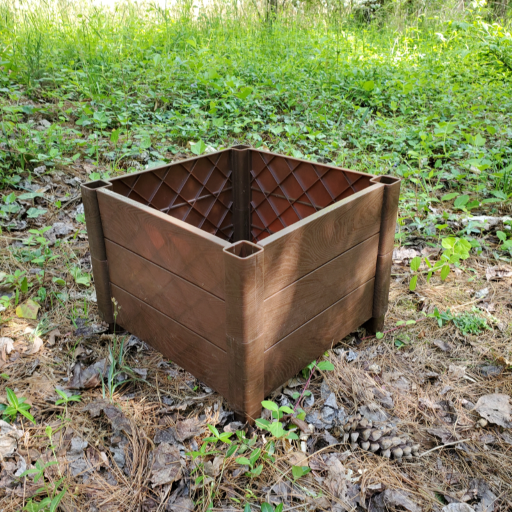 Square Foot Planter - Raised Bed Container Garden Kit - Faux Wood