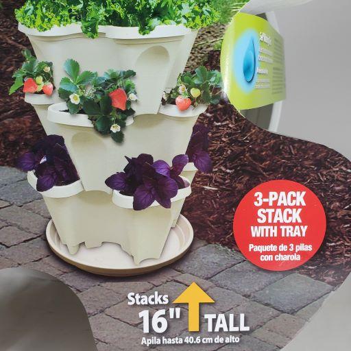 Stackable Garden - Indoor & Outdoor Vertical Planters (3 & 4 Packs)
